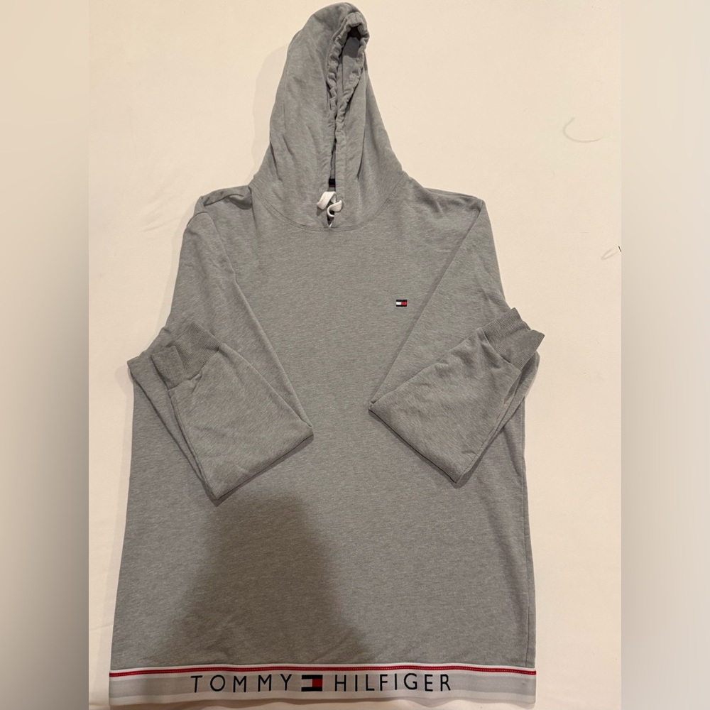 Men's Tommy Hilfiger 09T3408 Modern Essentials Hoodie (Grey Heather L)